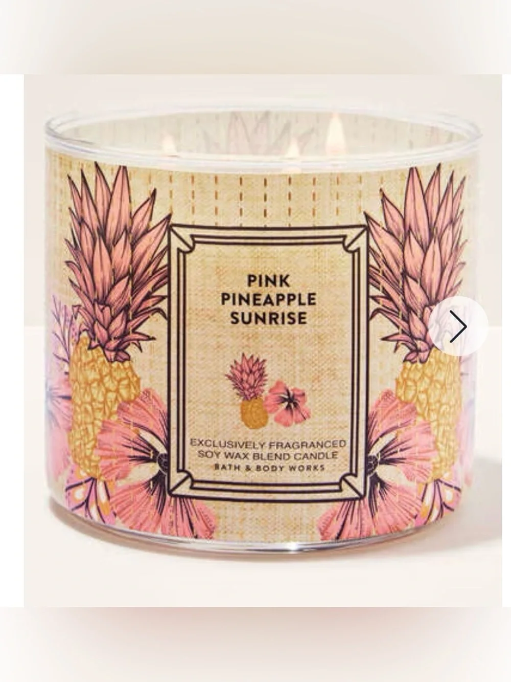 Bath & Body Works Pink Pineapple Sunrise - 3 Wick Candle - Picture 5 of 5